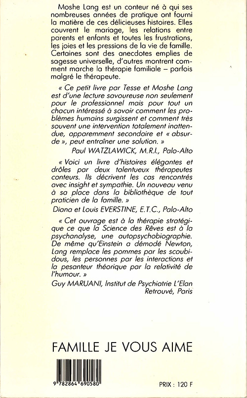 Families Je Vous Aime (Corrupting the Young, french ed.) - back cover